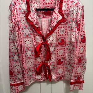 Altar’d state satin valentines pajama top